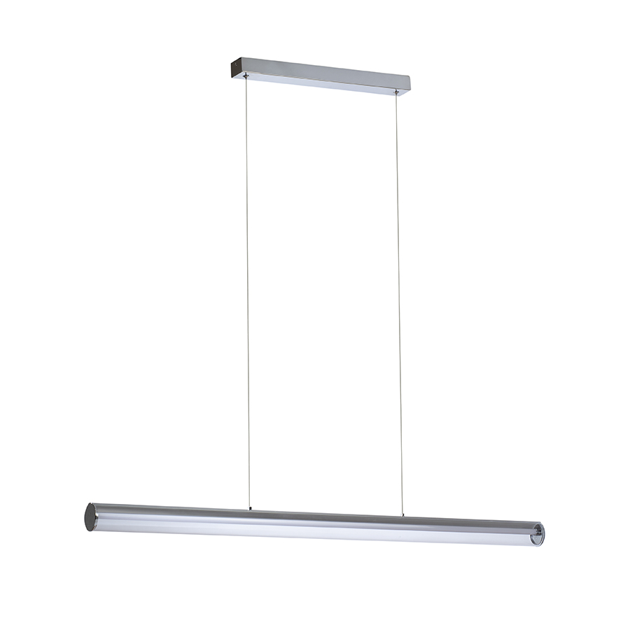 Corp de iluminat LED cu suspendare cu capac acrilic pe o baza cromată sau vopsită, RIVIER LED I suspendat crom/acrilic transparent 230V 24W 3000K