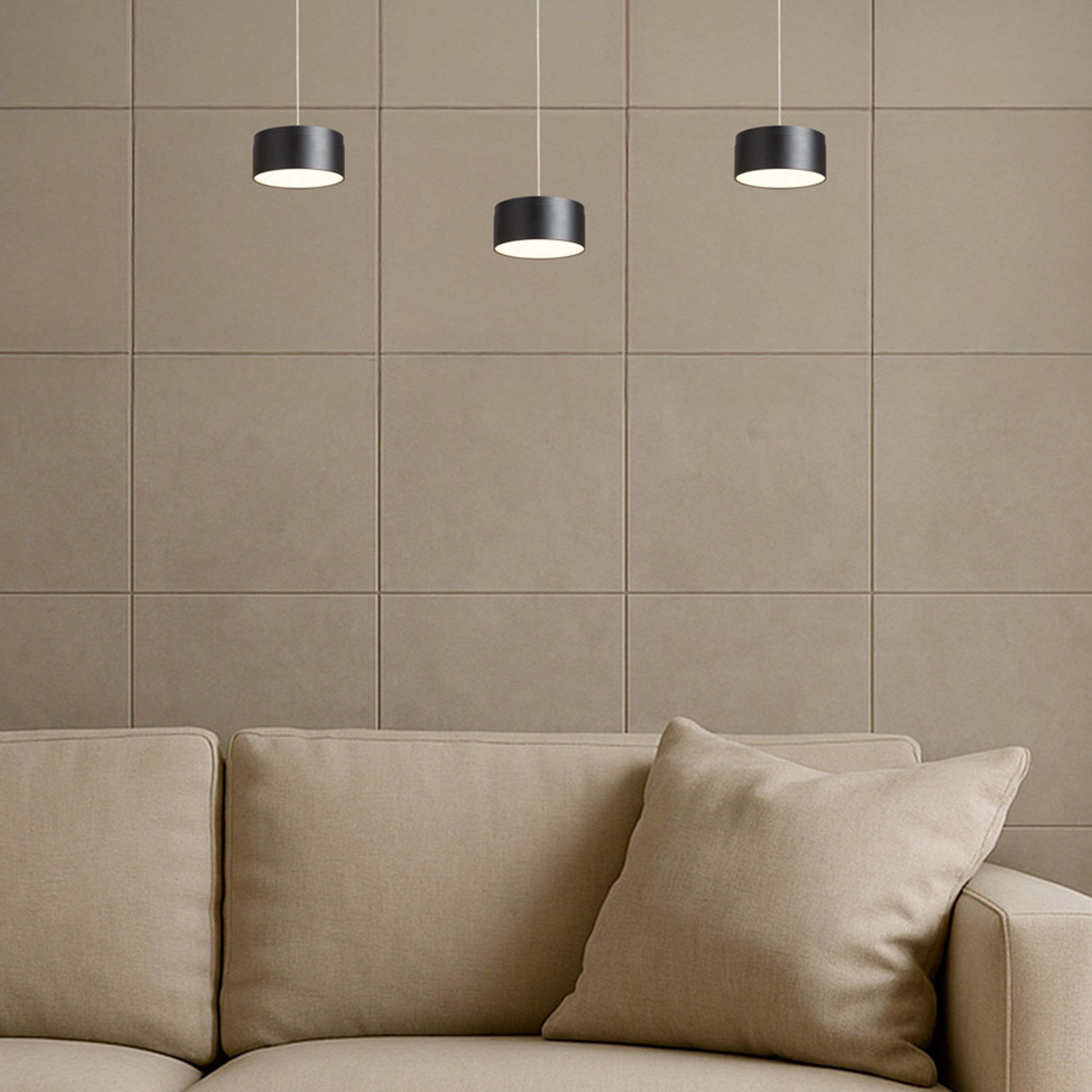 Pandantiv minimalist cu LED incorporat pentru iluminare SUS/JOS, SFERA DIMM suspendat negru 230V 15+9W 3000K