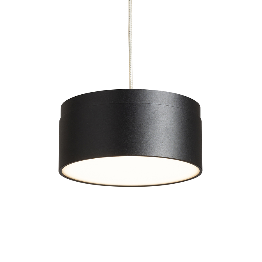 Pandantiv minimalist cu LED incorporat pentru iluminare SUS/JOS, SFERA DIMM suspendat negru 230V 15+9W 3000K