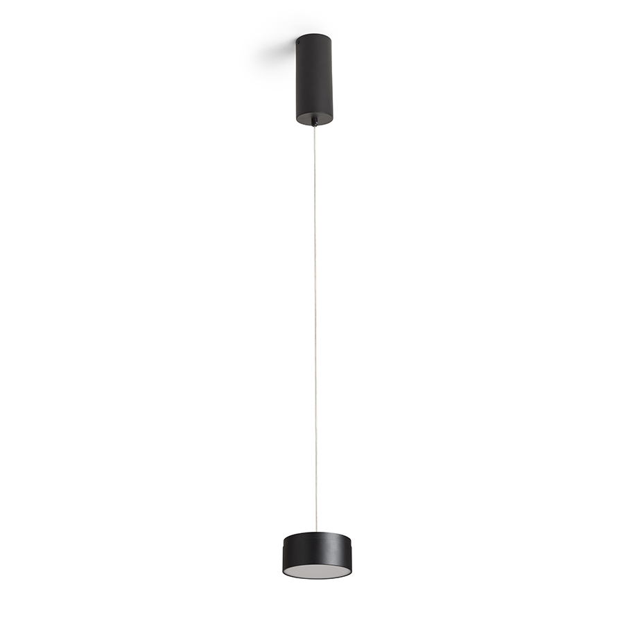 Pandantiv minimalist cu LED incorporat pentru iluminare SUS/JOS, SFERA DIMM suspendat negru 230V 15+9W 3000K
