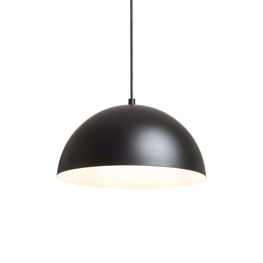 Pandantiv cu abajur metalic, disponibil in diverse culori cu soclu pentru surse de iluminat E27, GLADYS 30 suspendat negru/alb 230V LED 15W