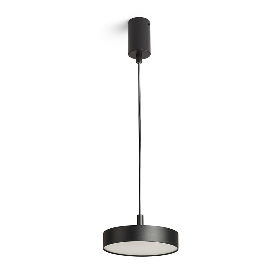 Pandantiv plat cu LED incorporat si iluminare cu o singură direcție, ARETHA I suspendat negru 230V 12W 3000K
