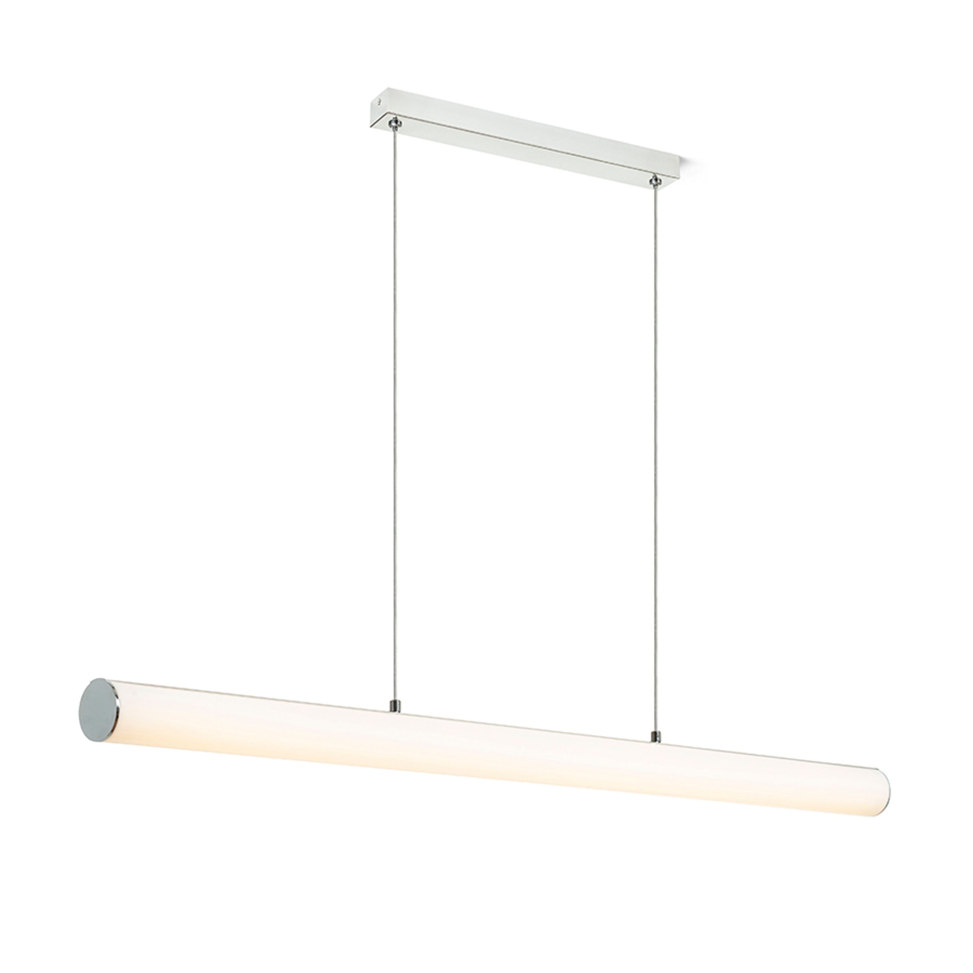 Corp de iluminat LED cu suspendare cu capac acrilic pe o baza cromată sau vopsită, RIVIER LED I suspendat crom/acrilic mat 230V 24W 3000K