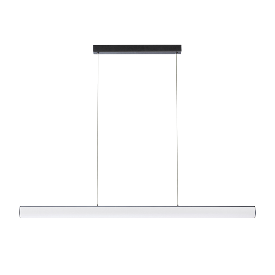 Corp de iluminat LED cu suspendare cu capac acrilic pe o baza cromată sau vopsită, RIVIER LED I suspendat negru/acrilic mat 230V 24W 3000K