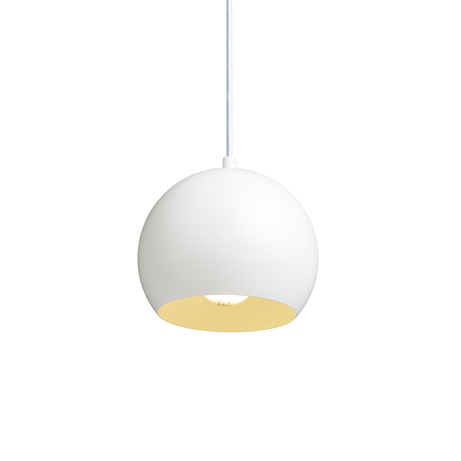 Pandantiv rotund din metal pentru utilizare cu o sursa de lumină E27 adecvată, AGNETA suspendat alb 230V LED 11W