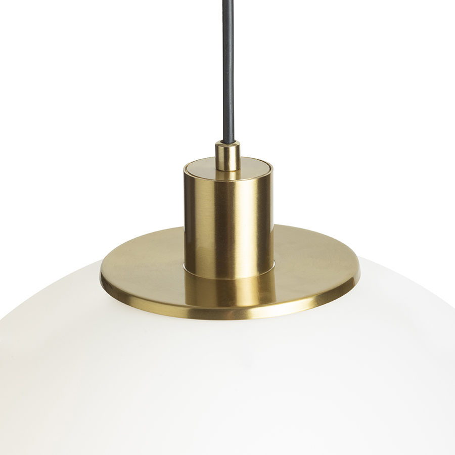 Pandantiv din sticla in forma de sfera pentru o sursa de lumina LED cu baza E27, cu diametrul maxim, BOULDER 30 suspendat sticlă transparentă/negru 230V E27 15W