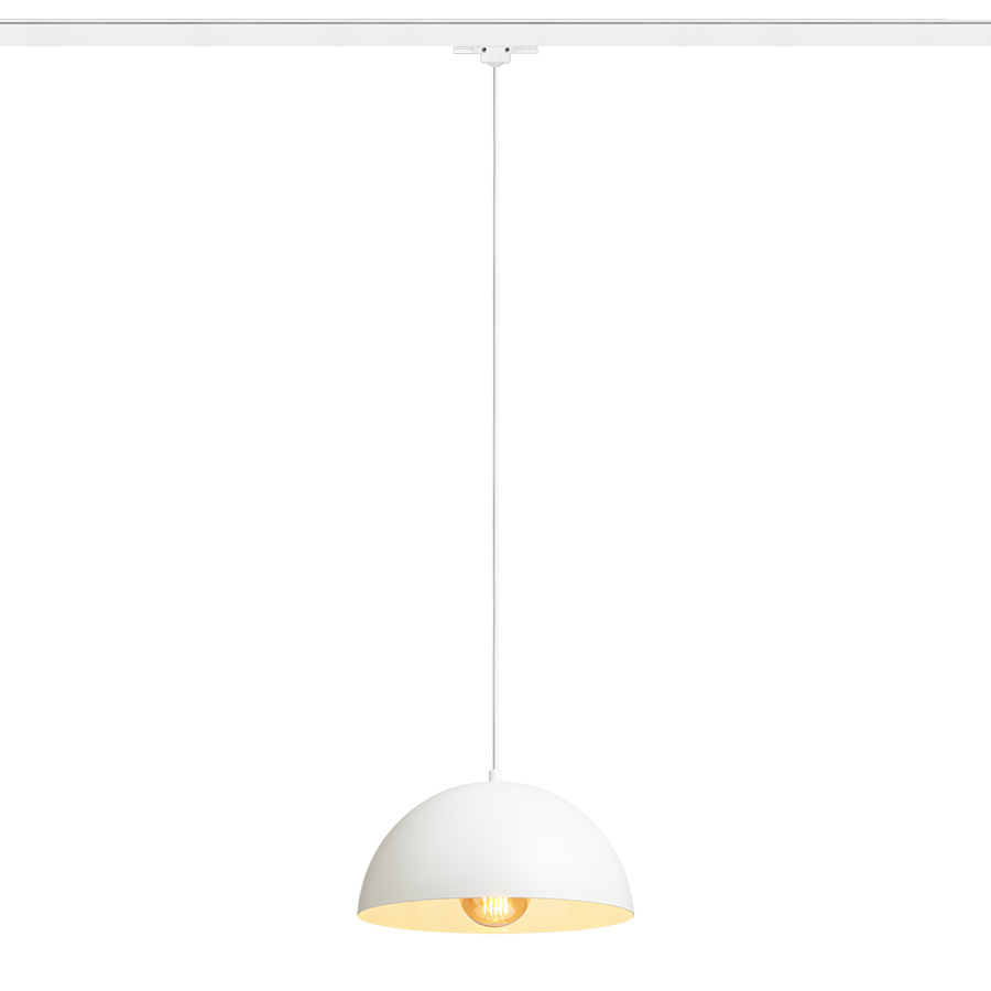 Pandantiv cu abajur metalic, disponibil in diverse combinatii de culori cu soclu pentru surse de, GLADYS 30 sina cu 3-circuite alb/alb 230V LED E27 15W