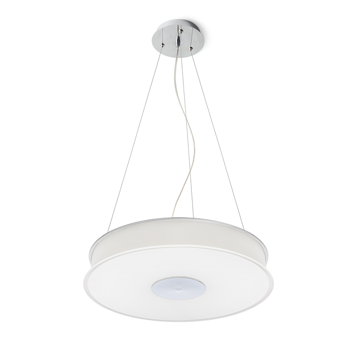 Corp de iluminat suspendat cu abajur de sticlă satinată, ASTERI LED satinată/crom 230V 35W 3000K