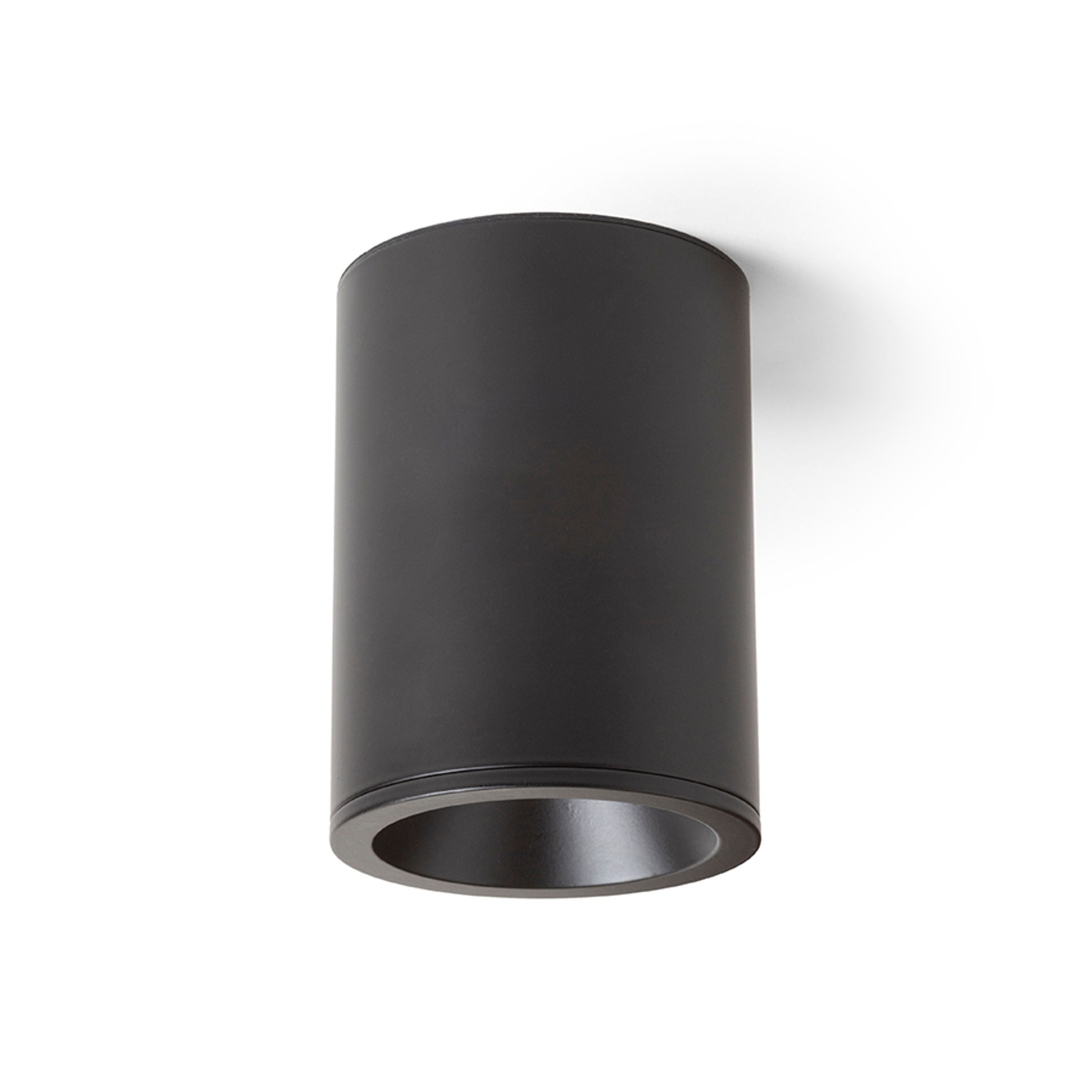 Plafonieră cilindrică cu mufa GU10 pentru surse de lumină LED, potrivită pentru bai, EILEEN de tavan negru 230V LED 7W IP65