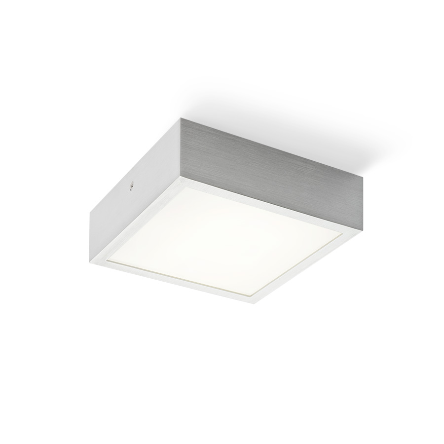 Plafoniera cu LED din profil de aluminiu, cu design elegant, cu difuzor PMMA de culoare opală, STRUCTURAL LED 20x20 montat pe suprafață aluminiu 230V 12W 3000K