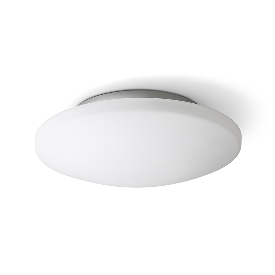 Plafoniera cu LED din sticla de culoare opal pe baza cromata, SARA LED 36 de tavan sticlă opal/crom 230V 24W IP44 3000K