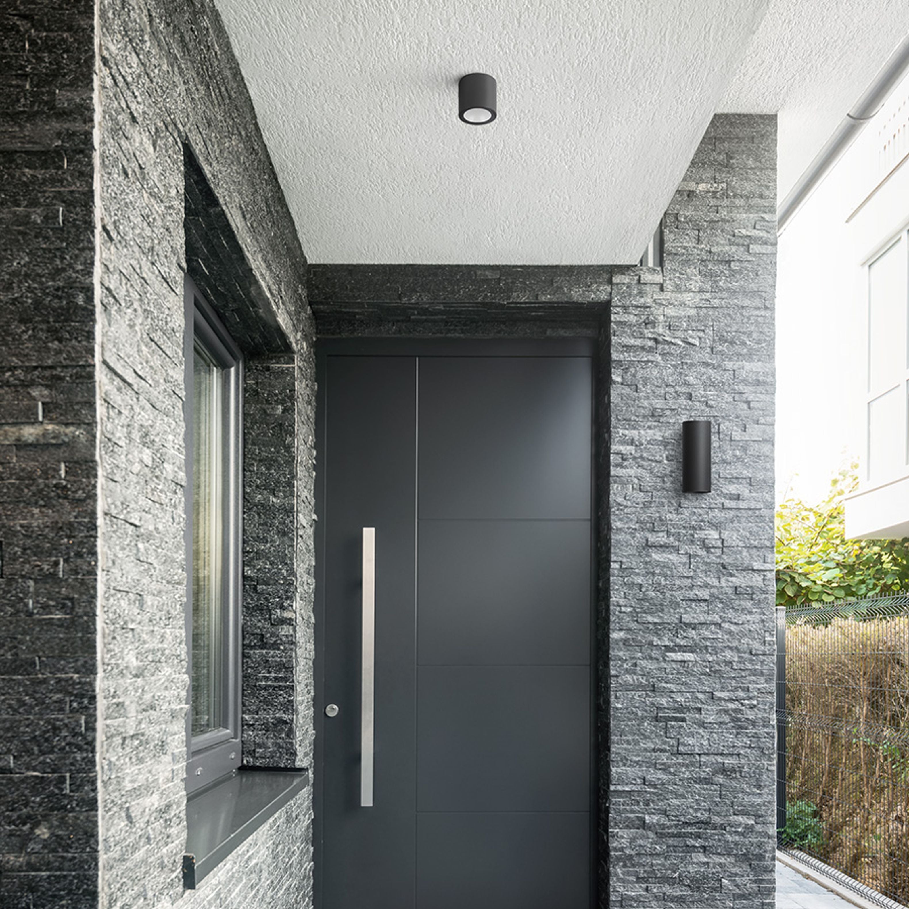 Plafoniera de exterior cu LED incorporat, SENZA R de tavan antracit sticlă transparentă 230V 6W IP65 3000K