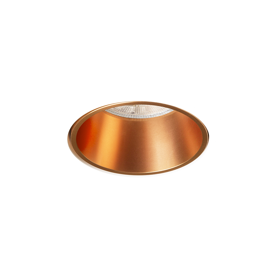 Plafoniera incastrata din ipsos cu reflector metalic intern, surse de lumina LED GU10 non-ajustabile, DAYTONA fixă în rigips/cupru pieptănat 230V 8W