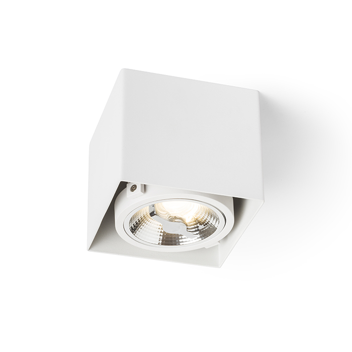 Plafoniera lăcuită cu LED încorporat care poate fi înclinată pe două axe, JAMES I DIMM de tavan alb mat 230V 15W 24° 3000K