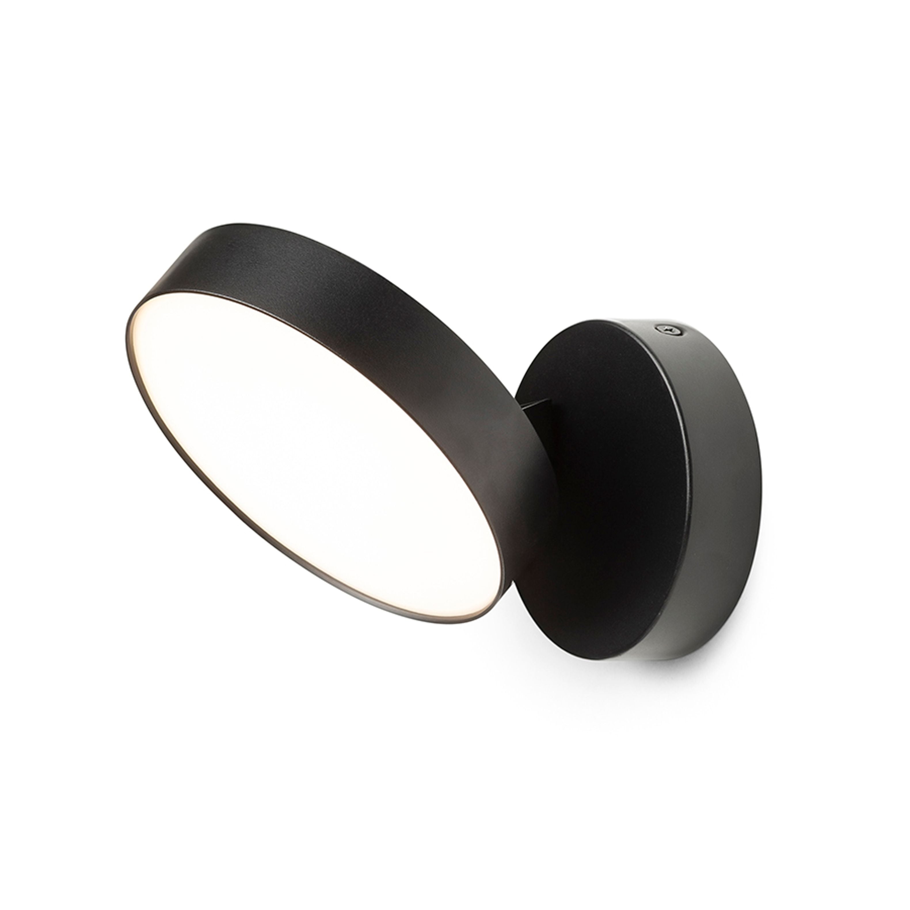 Corp LED plat montat pe suprafață, cu capacitatea de a inclina si roti secțiunea luminoasă Corpul, ARETHA pe suprafață negru 230V 12W 3000K