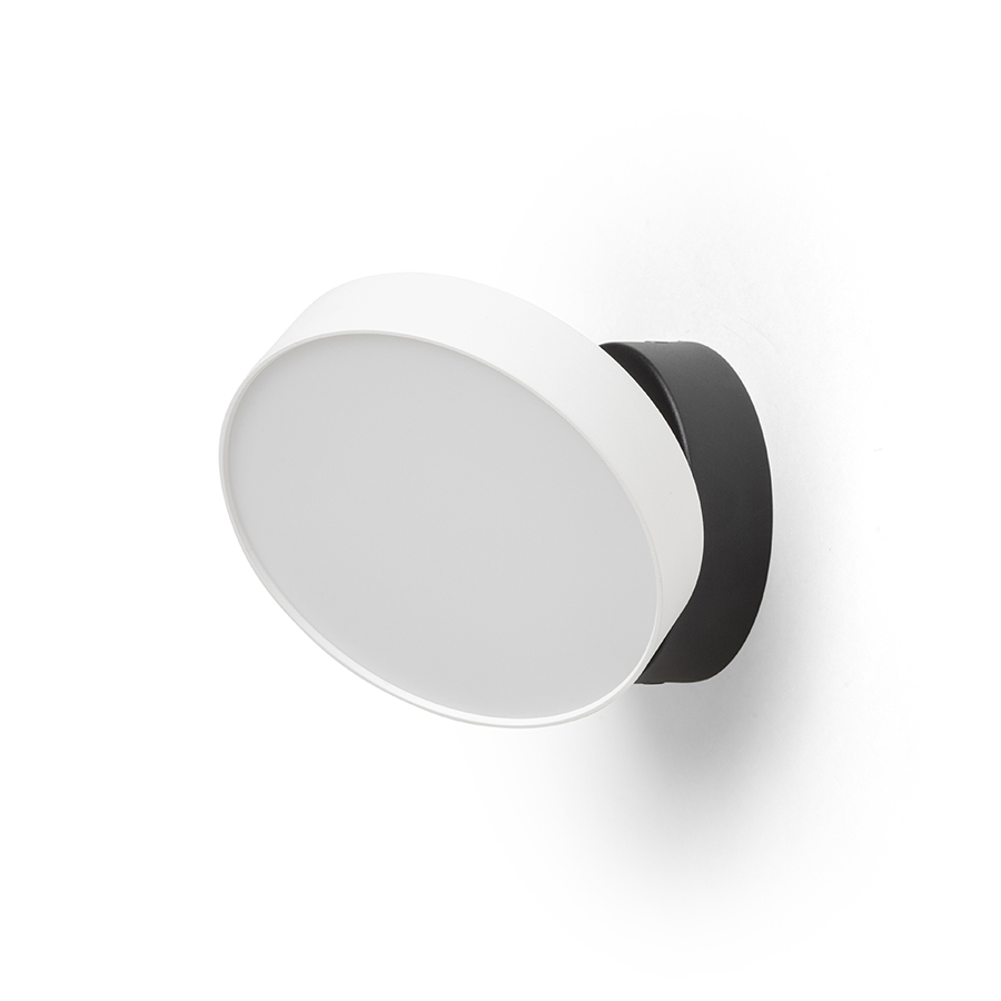 Corp LED plat montat pe suprafață, cu capacitatea de a inclina si roti secțiunea luminoasă Corpul, ARETHA pe suprafață negru 230V 12W 3000K