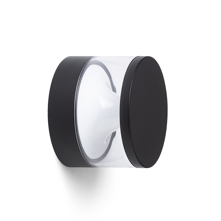 Lumina LED de exterior montată pe suprafață, cu emisie de lumină moale, care se intinde uniform in, BRENDA montat pe suprafață negru 230V 9W IP65 3000K