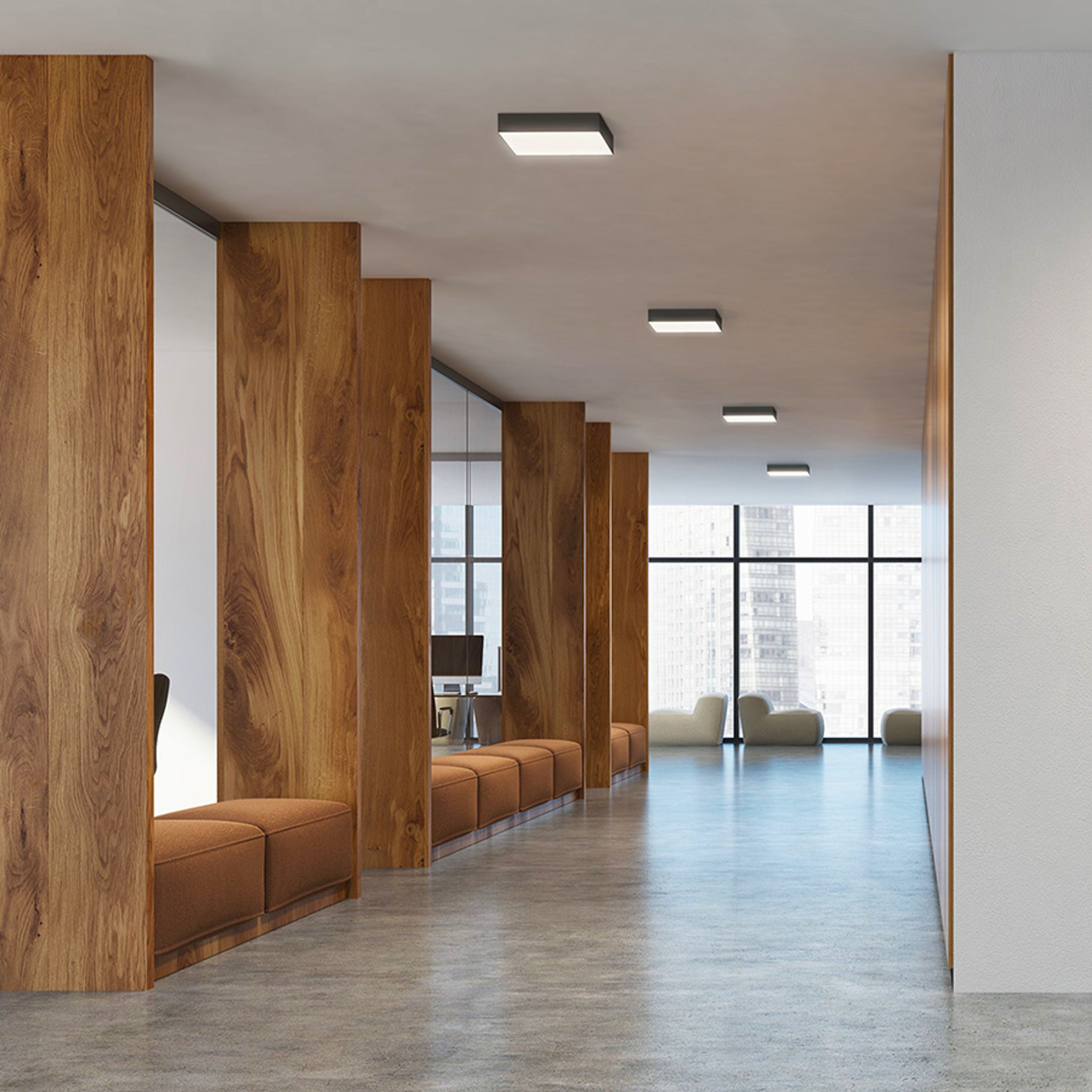 Plafoniera reglabila cu LED incorporat si un cadru minimalist, LARISA SQ 30 DIMM de tavan negru 230V 30W 3000K 4000K 6500K