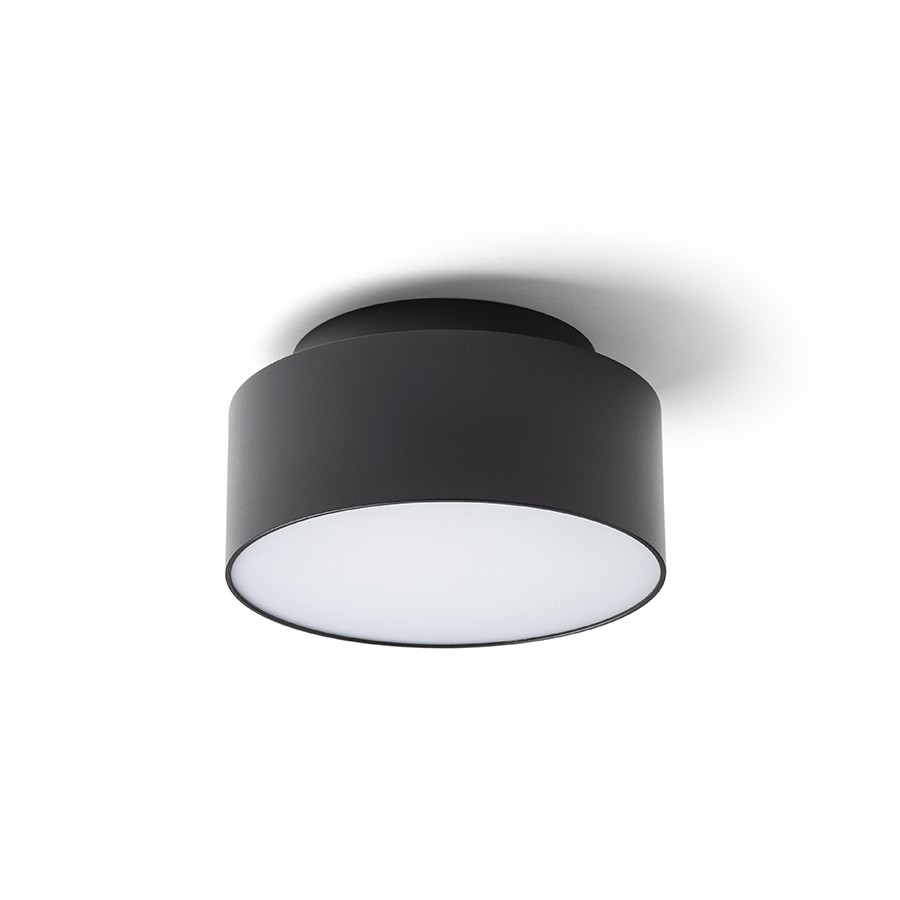 Corp de iluminat LED de suprafata, cu iluminare indirecta pe tavan si cadru metalic, MARLENE 14 montat pe suprafață negru 230V 18+6W 3000K