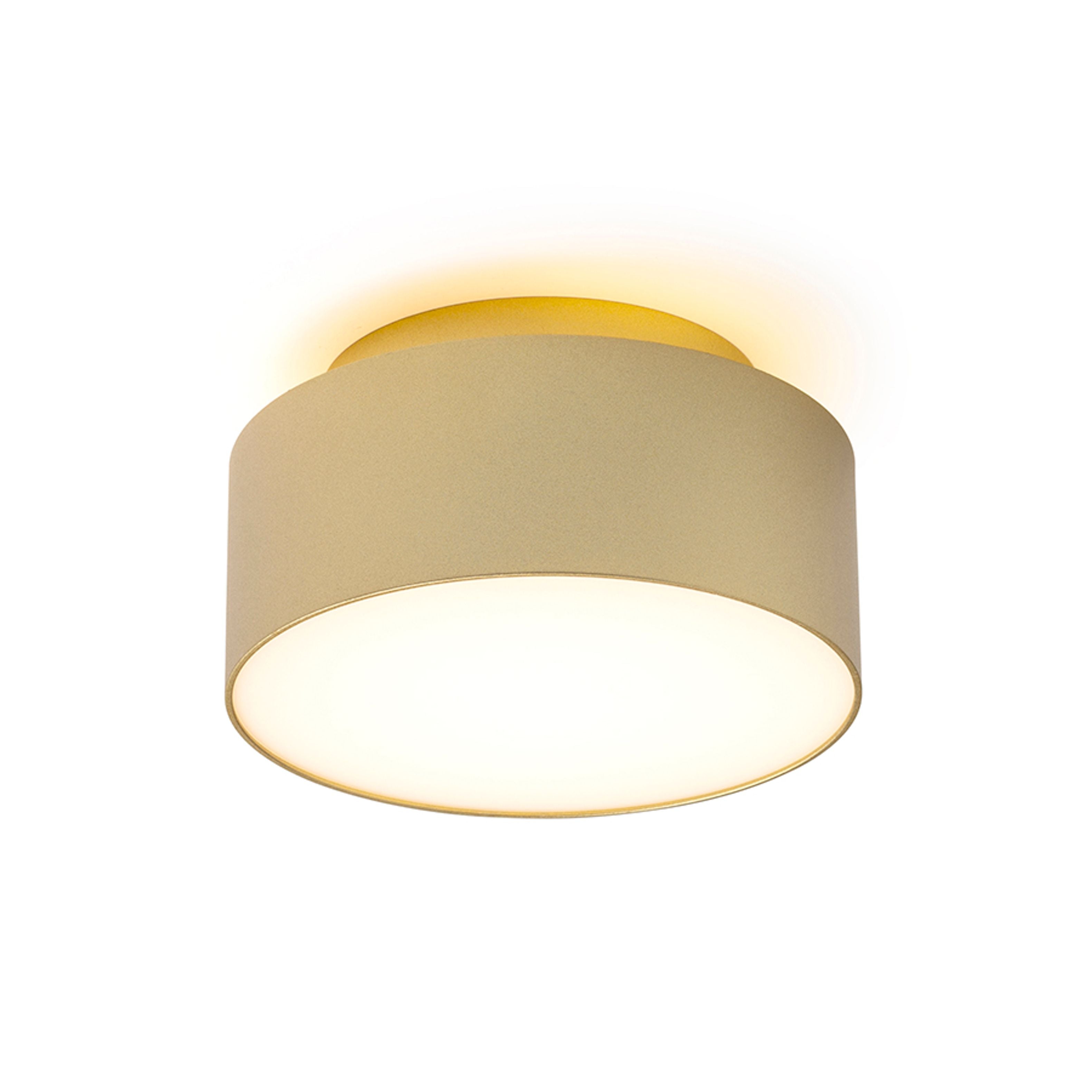 Corp de iluminat LED de suprafata, cu iluminare indirecta pe tavan si cadru metalic, MARLENE 14 montat pe suprafață pearl aur 230V 18+6W 3000K