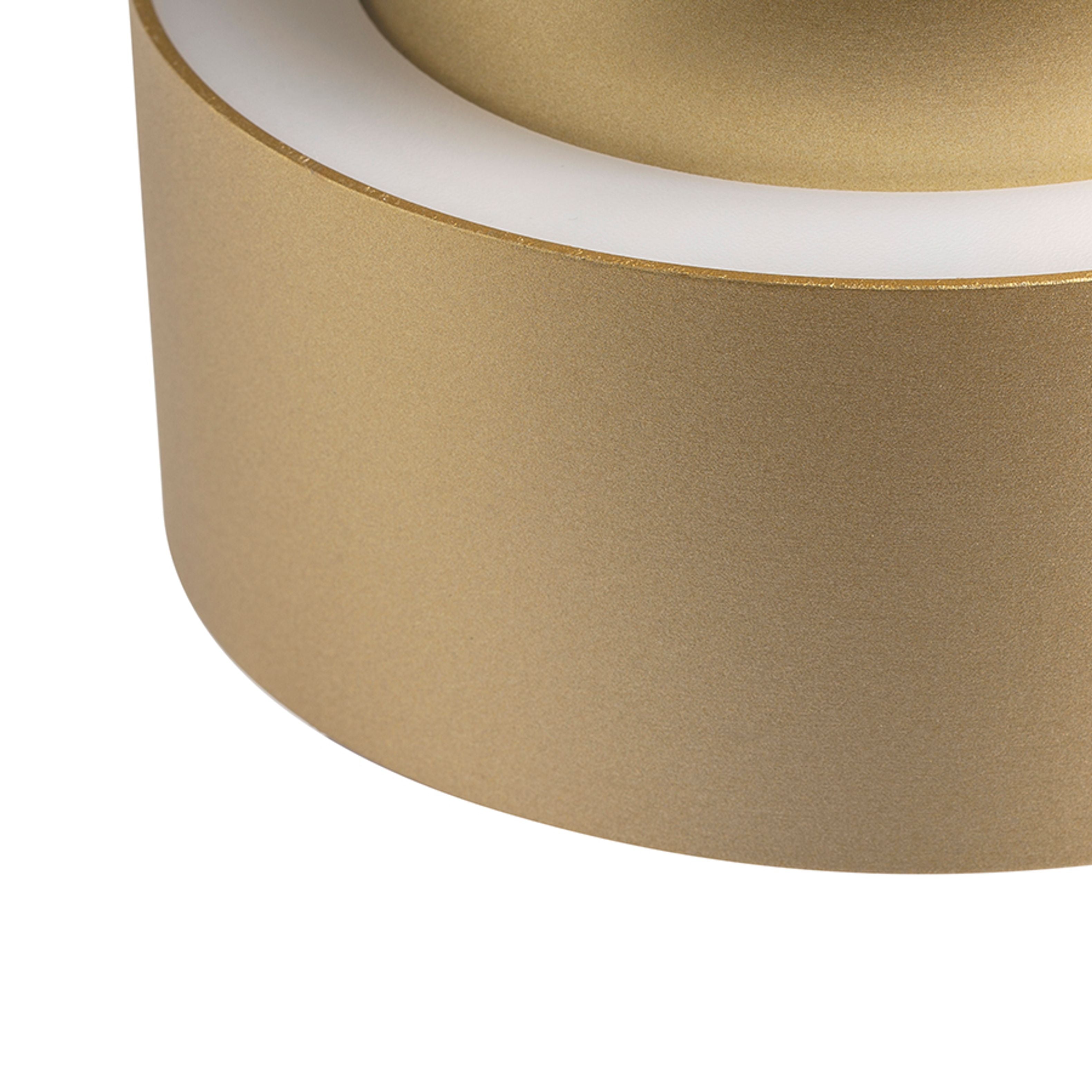 Corp de iluminat LED de suprafata, cu iluminare indirecta pe tavan si cadru metalic, MARLENE 14 montat pe suprafață pearl aur 230V 18+6W 3000K