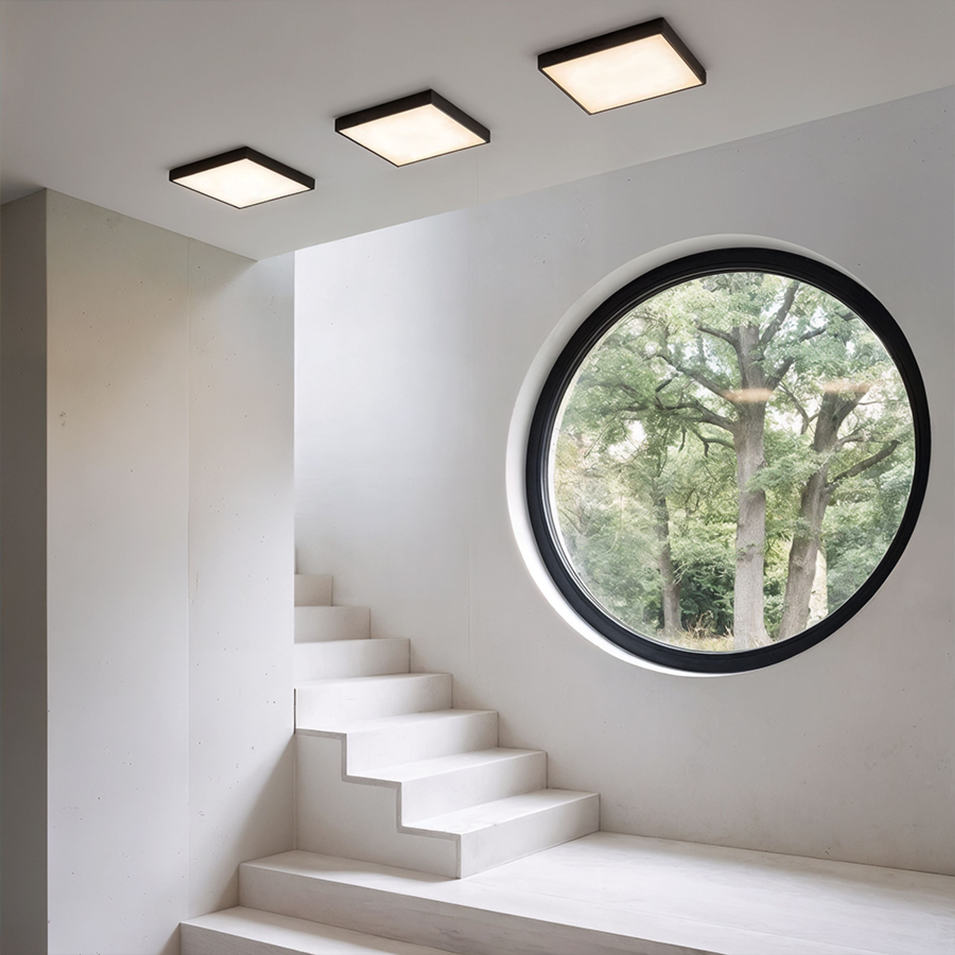 Plafoniera cu LED incorporat si un cadru minimalist, LARISA SQ 30 de tavan negru 230V 30W 3000K 4000K 6500K