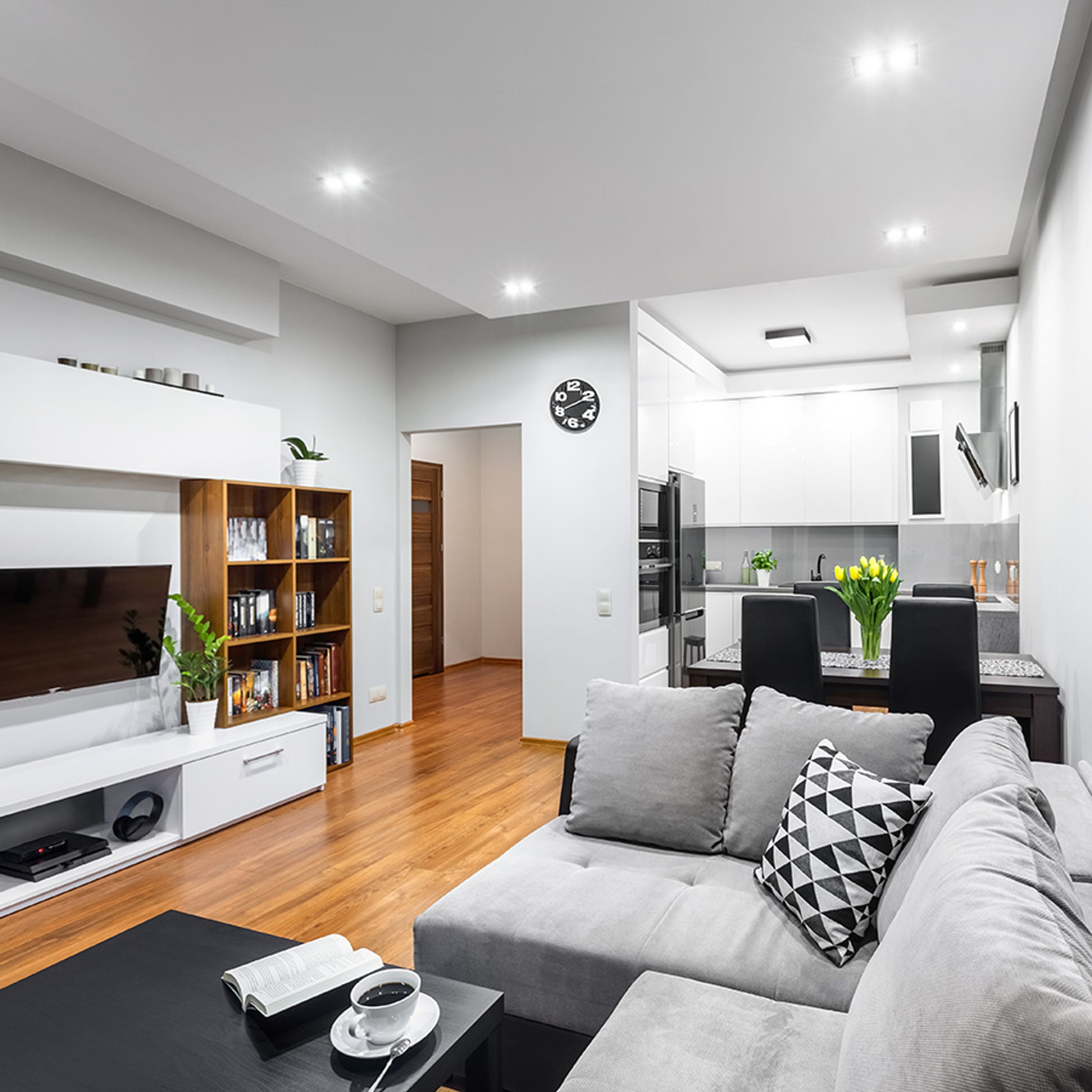 Plafoniera cu LED incorporat si un cadru minimalist, LARISA SQ 30 de tavan negru 230V 30W 3000K 4000K 6500K