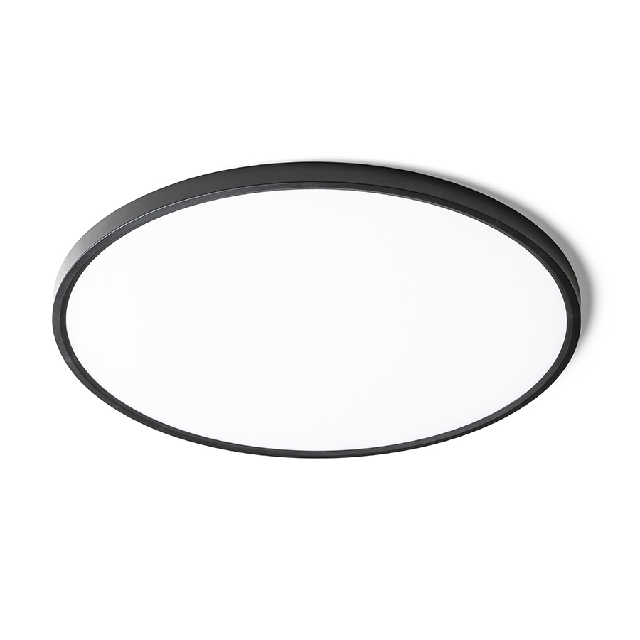 Lampa LED foarte subțire de plastic, montată pe suprafață, cu temperatura de culoare reglabila, LANA 60 montat pe suprafață negru plastic 230V 50W 3000K 4000K 6000K