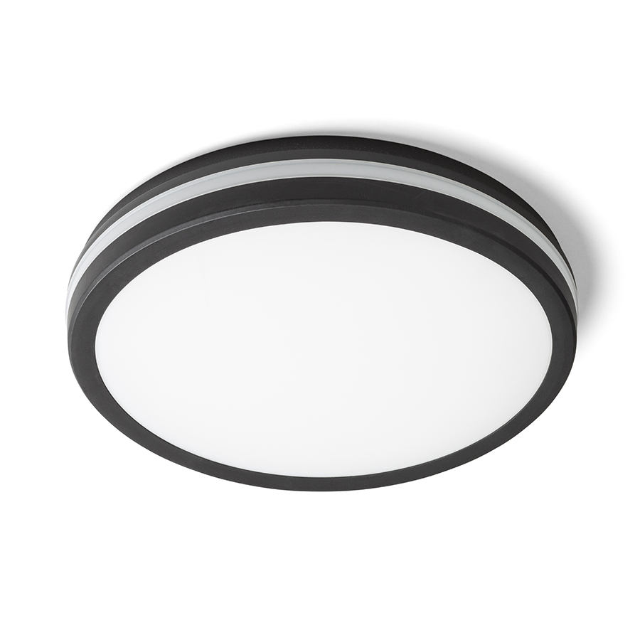 Lampa LED montata pe suprafata din plastic cu temperatura de culoare reglabila, conceputa pentru, SONO 40 montat pe suprafață negru 230V 40W IP65 3000K 4000K 6000K