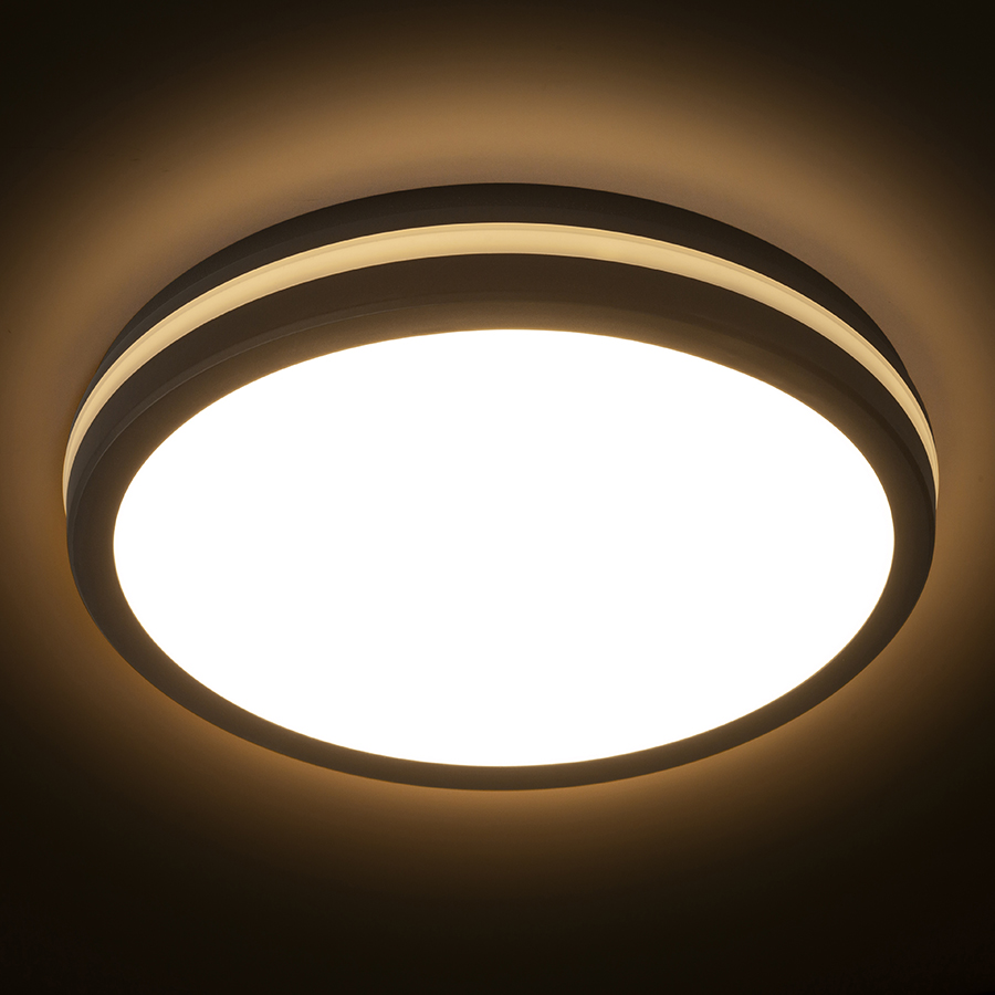 Lampa LED montata pe suprafata din plastic cu temperatura de culoare reglabila, conceputa pentru, SONO 40 montat pe suprafață negru 230V 40W IP65 3000K 4000K 6000K