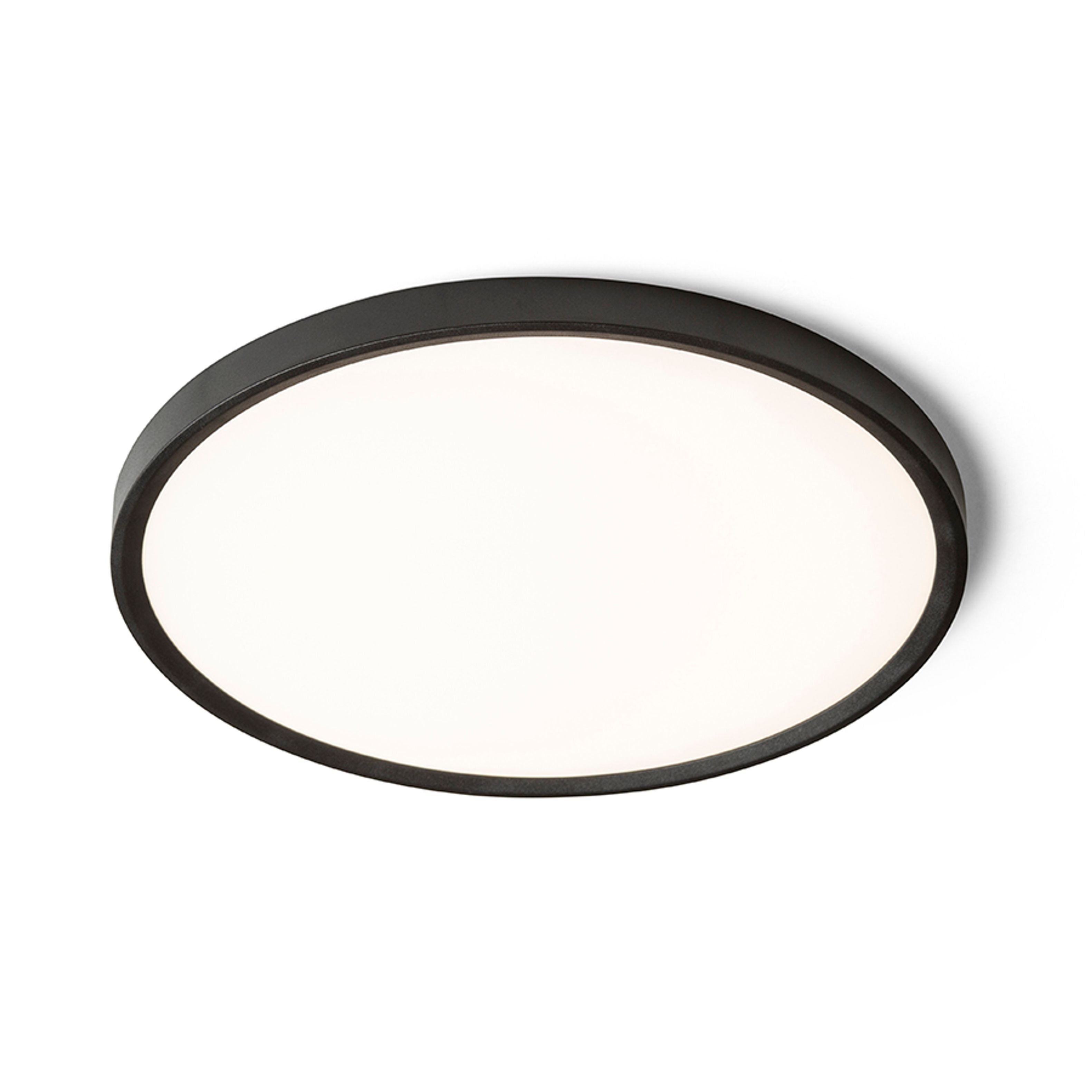 Lampa LED foarte subțire din plastic, montată pe suprafață, cu temperatura de culoare reglabila, LANA 40 montat pe suprafață negru plastic 230V 32W 3000K 4000K 6000K