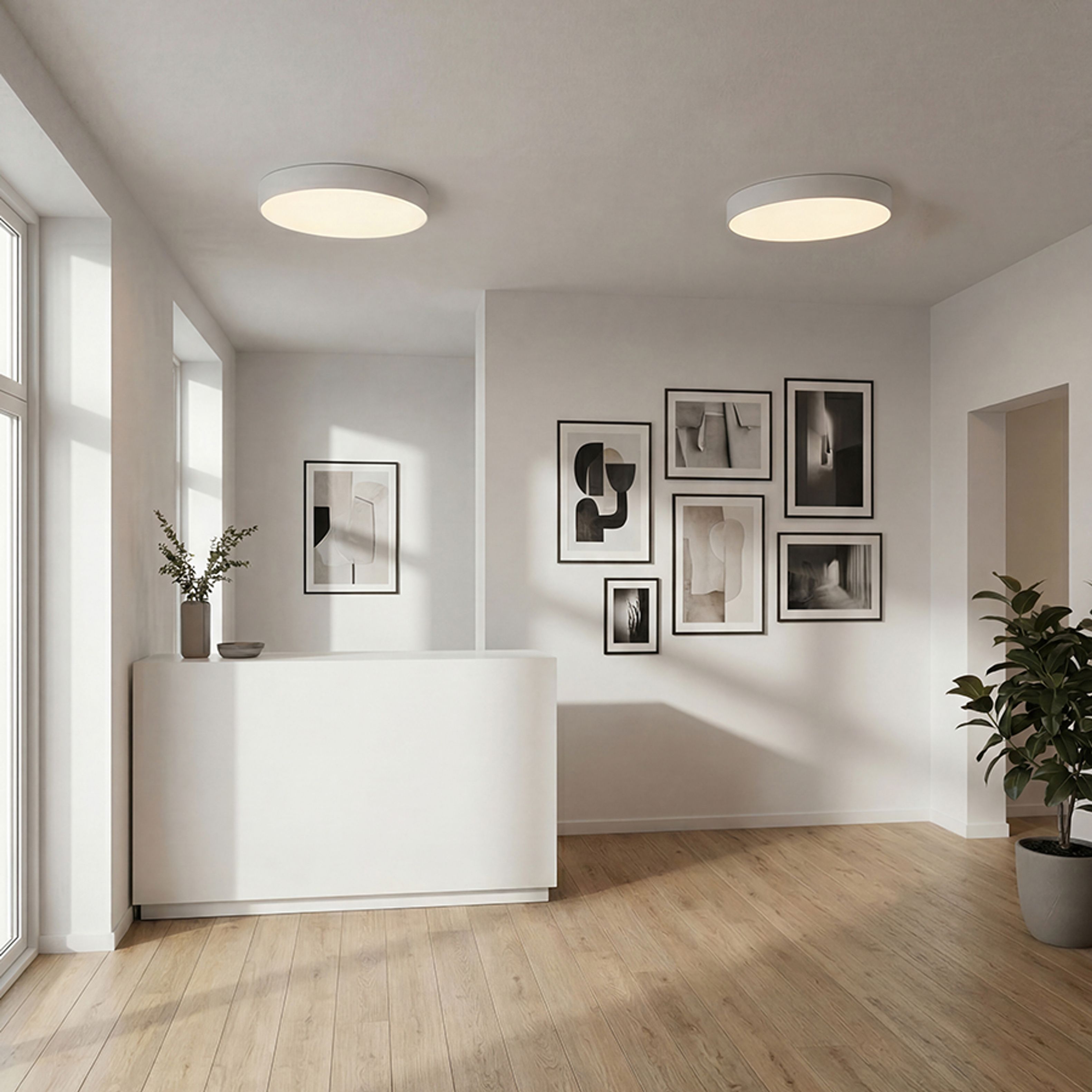 Plafoniera reglabila cu LED incorporat si un cadru minimalist, LARISA R 60 DIMM de tavan alb 230V 100W 3000K 4000K 6500K