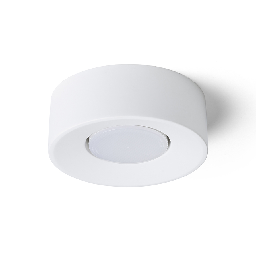 Plafoniera rotunda din ipsos pentru surse de lumina LED cu soclu GX53, FRAM R montat pe suprafață în rigips 230V 7W