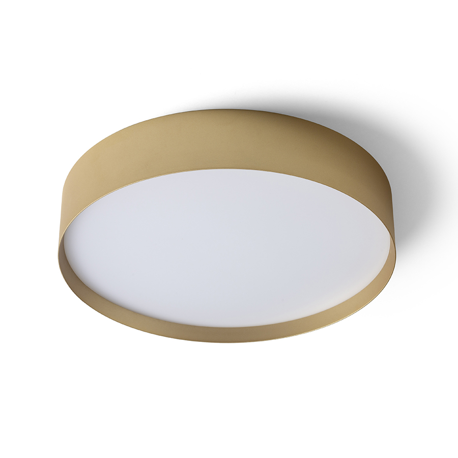 Corp de iluminat LED montat la suprafață, cu un cadru minimalist si un difuzor lăptos usor ingropat, SOLIS 40 DIMM pe suprafață pearl aur 230V 50W 3000K