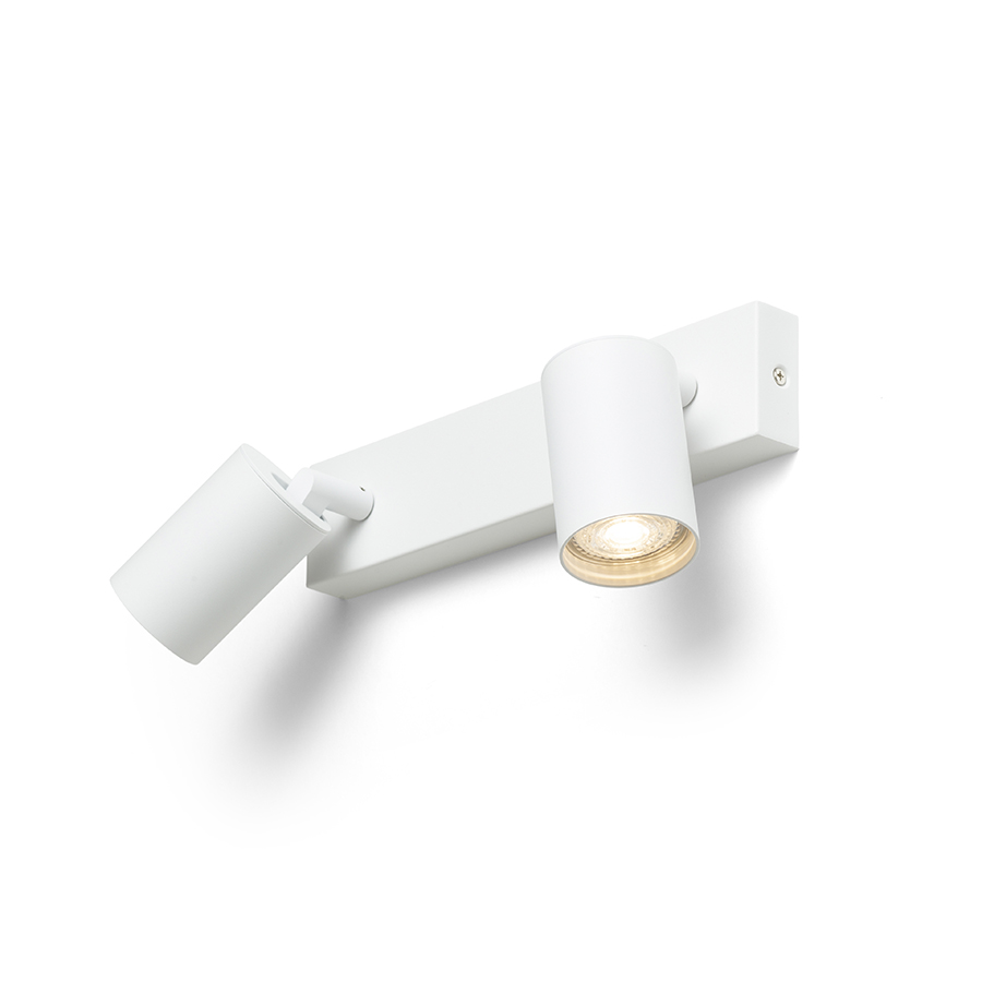 Spot montat la suprafață pentru doua surse de lumina LED GU10, DUDE II pe alb 230V 2x9W