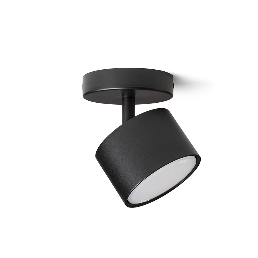 Corp de fixare din aluminiu montat la suprafață, cu un reflector reglabil pe o baza circulara, PIXEL I pe suprafață negru 230V LED GX53 7W
