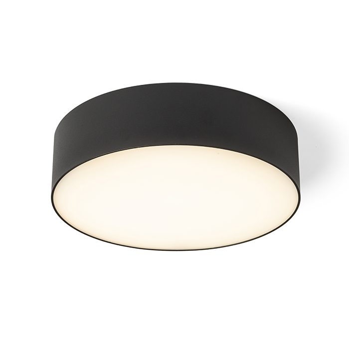 Plafoniera cu LED incorporat si un cadru minimalist, LARISA R 22 de tavan negru /aluminiu/sticlă de acrilic 230V 20W 3000K 4000K 6500K