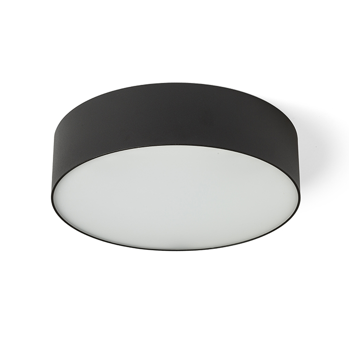 Plafoniera cu LED incorporat si un cadru minimalist, LARISA R 22 de tavan negru /aluminiu/sticlă de acrilic 230V 20W 3000K 4000K 6500K