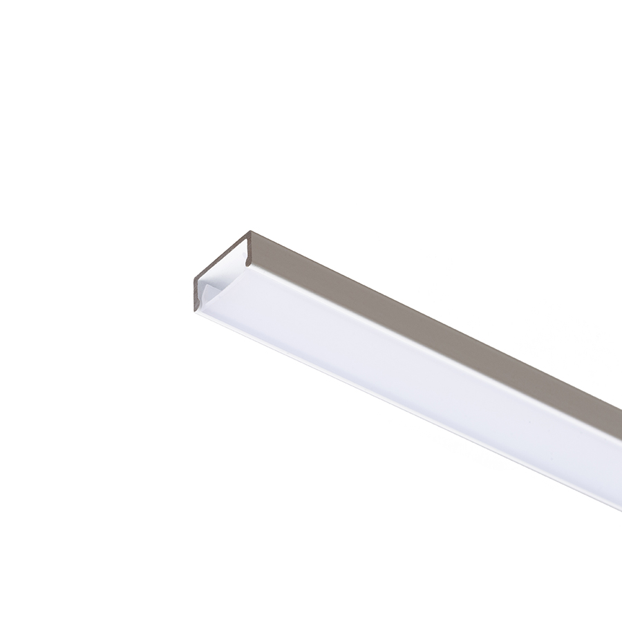 Un profil de aluminiu montat pe suprafata pentru pozitionarea unei benzi LED potrivite, LED PROFILE G pe suprafață 1m alb acrilică mată/aluminiu