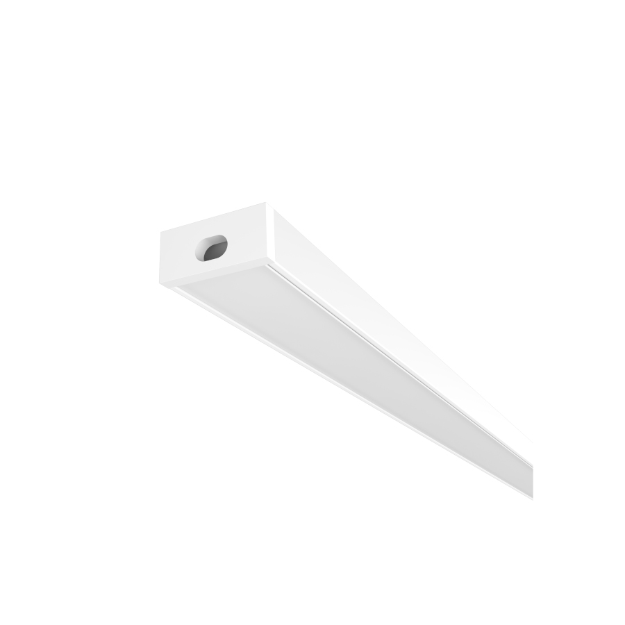 Un profil de aluminiu montat pe suprafata pentru pozitionarea unei benzi LED potrivite, LED PROFILE G pe suprafață 1m alb acrilică mată/aluminiu