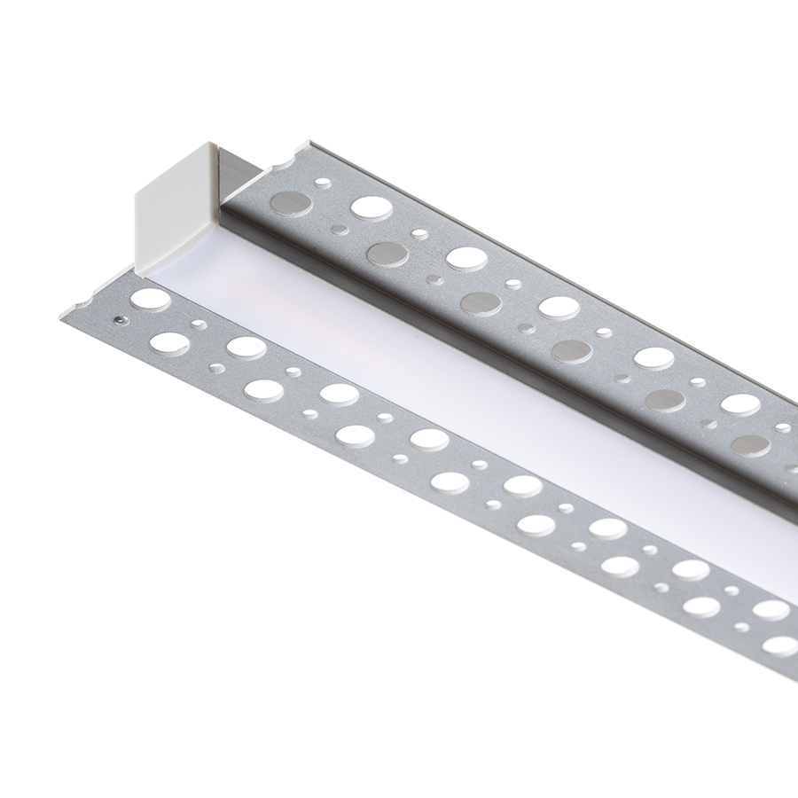 Profil din aluminiu pentru utilizare cu banda LED adecvata, LED PROFILE B ingropat 1m aluminiu/acrilic mat
