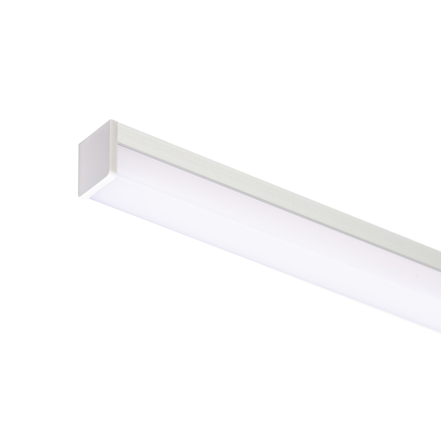 Un profil de aluminiu montat pe suprafată pentru pozitionarea unei benzi LED adecvat Livrat cu, LED PROFILE H pe suprafață 1m anodizat/acrilică mată