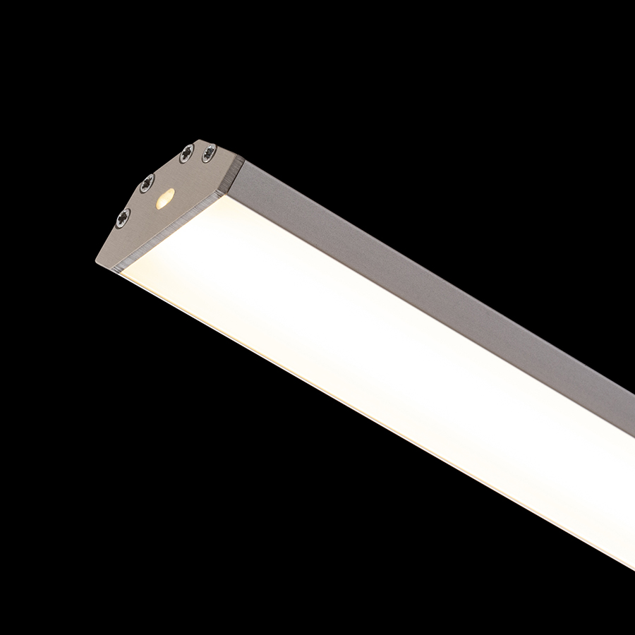 Un profil de aluminiu de colt pentru pozitionarea benzilor LED adecvate, LED PROFILE J montat pe suprafață 1m anodizat/acrilică mată
