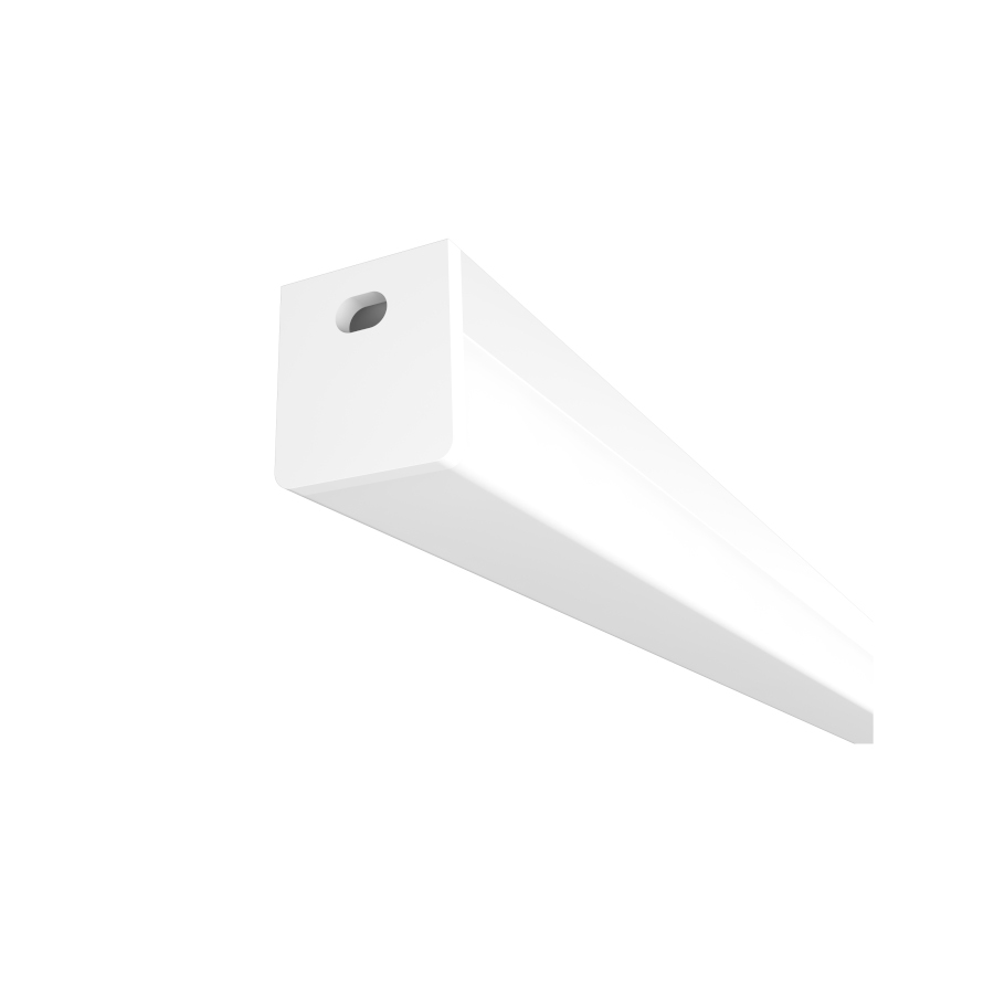 Un profil de aluminiu montat pe suprafată pentru pozitionarea unei benzi LED adecvat Livrat cu, LED PROFILE H pe suprafață 1m alb acrilică mată/aluminiu