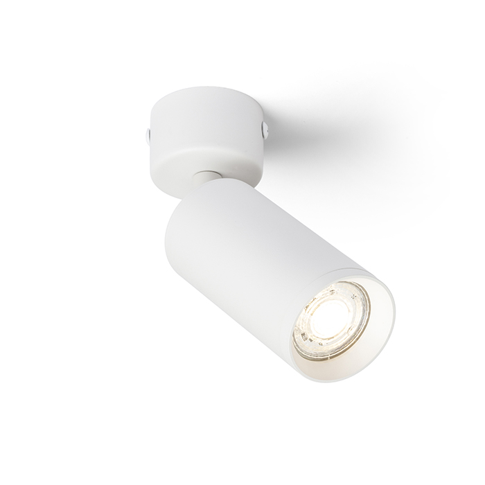 Reflector cilindric simplu cu fasung GU10, BELENOS de tavan alb 230V LED 9W