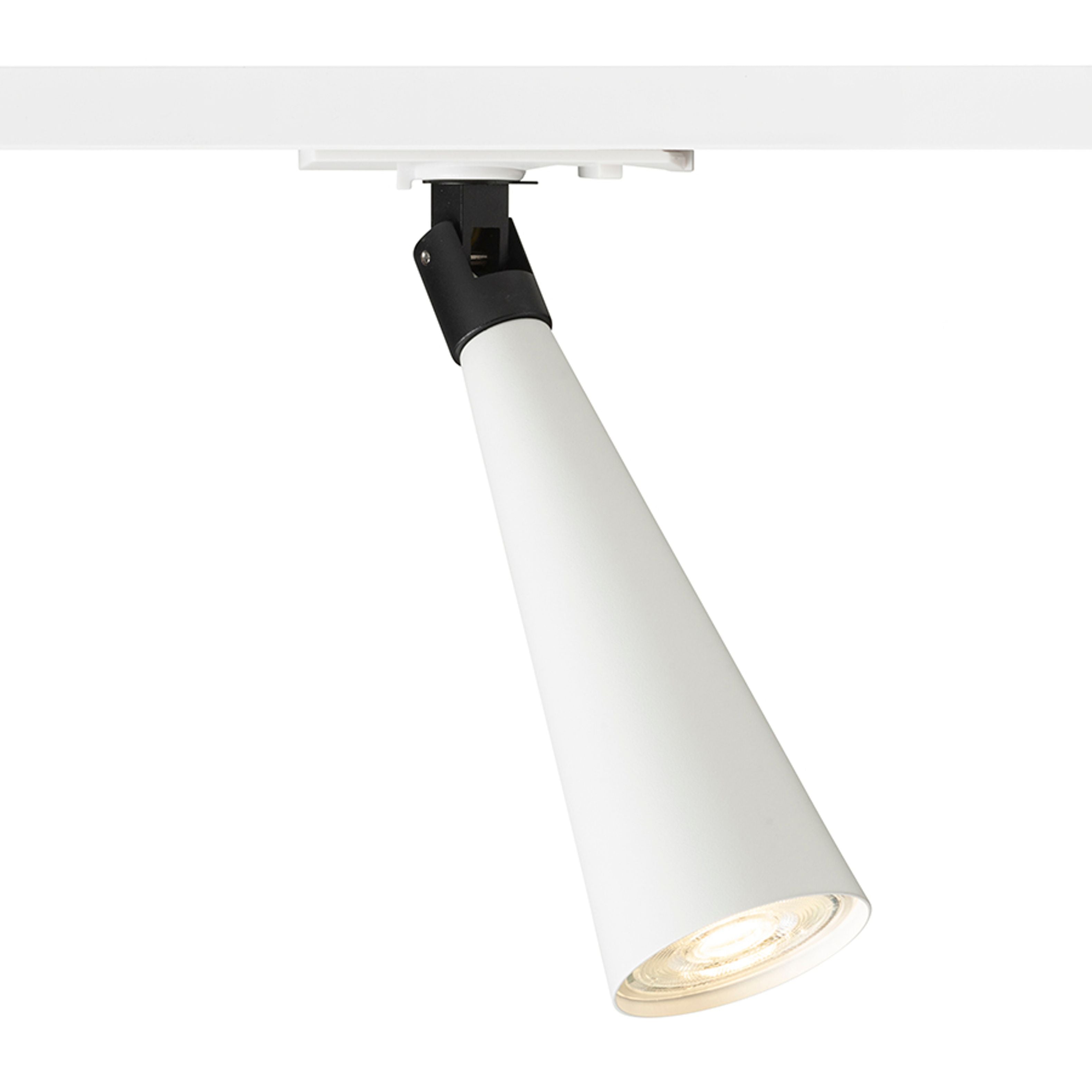 Reflector conic cu priza GU10 pentru șine cu 1 circuit, ALEXIS șină cu 1 alb/negru 230V LED 5W
