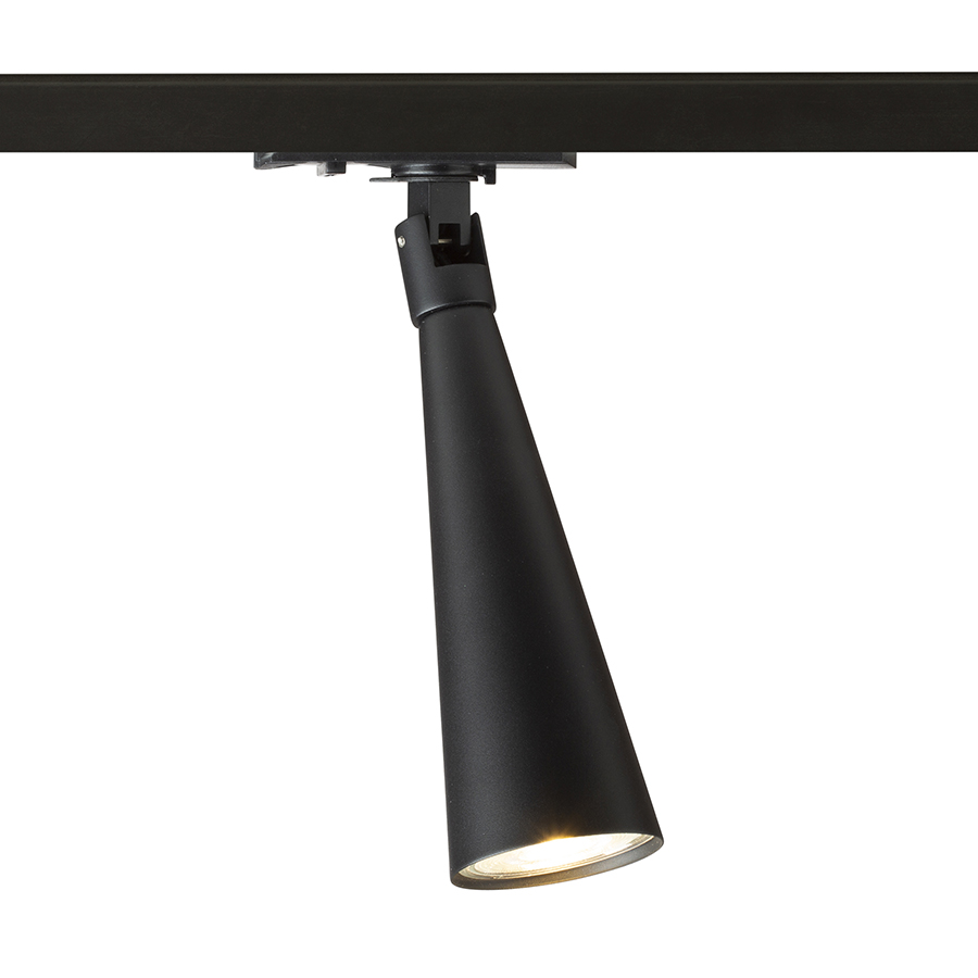 Reflector conic cu priza GU10 pentru șine cu 1 circuit, ALEXIS șină cu 1 alb/negru 230V LED 5W