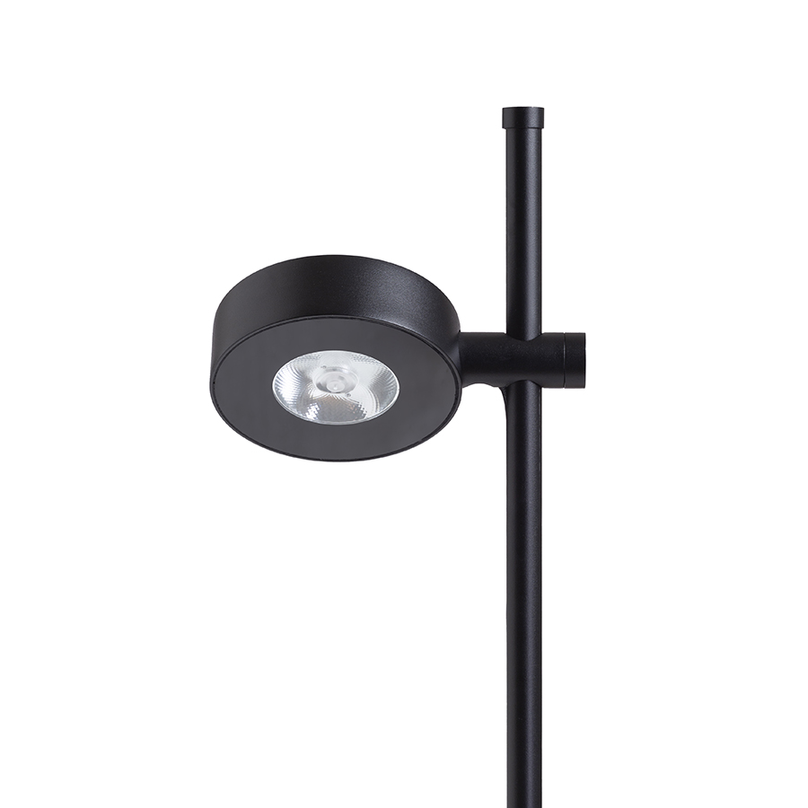 Lumina LED cu reflector reglabil pe vârf pentru grădini, KATONA de podea / cu negru 230V 7W 70° IP54 3000K