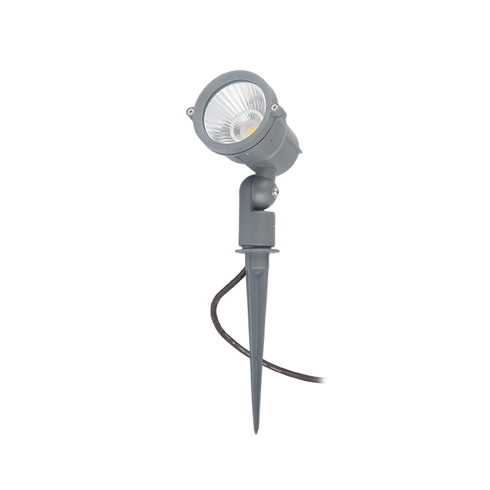 Reflector LED exterior cu un vârf în pământ, GARY LED cu gri 230V 10W 45° IP65 3000K
