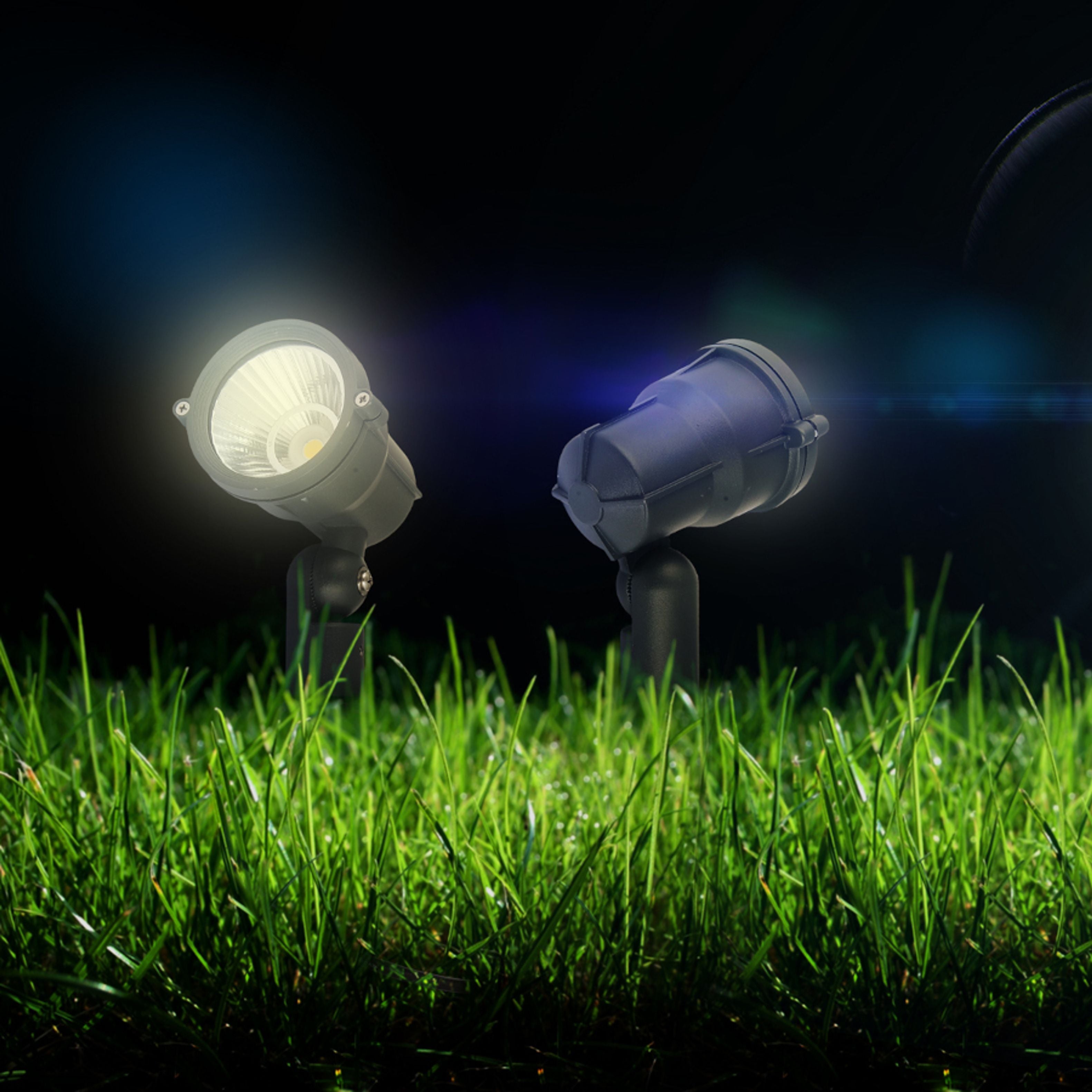 Reflector LED exterior cu un vârf în pământ GARY LED, gri, 230V, 10W, 45°, IP65, 3000K